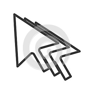 Mouse Cursor Trail Icon Vector