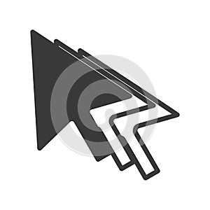 Mouse Cursor Trail Icon Vector