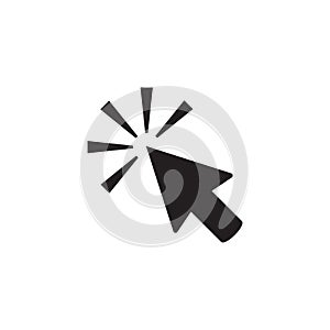 Mouse cursor vector icon, clicking cursor pointer icon vector