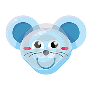 Mouse face excited emoticon sticker