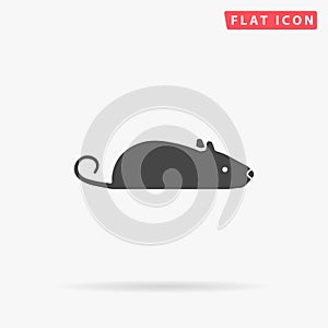 Mouse flat vector icon. Hand drawn style design illustrations