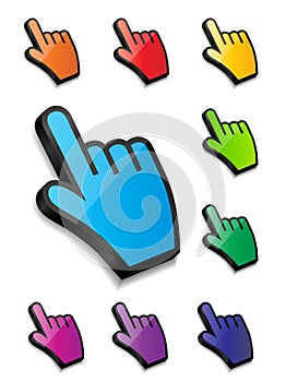 Mouse hand cursor vector illustration