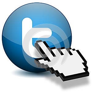 Mouse Hand Press Twitter