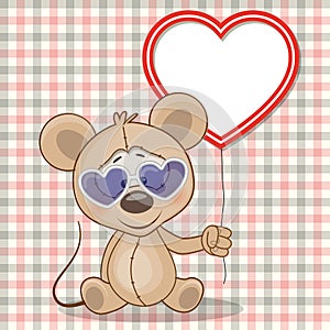 Mouse with heart frame