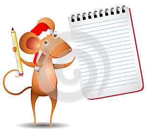 Mouse Holding Notepad