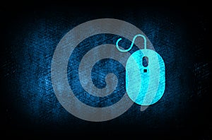 Mouse icon abstract blue background illustration digital texture design concept