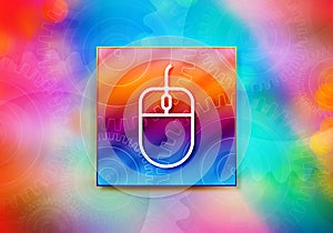 Mouse icon abstract colorful background bokeh design illustration