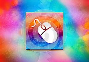 Mouse icon abstract colorful background bokeh design illustration