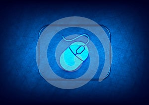 Mouse icon abstract digital design blue background