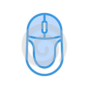 Mouse icon in blue style about multimedia for any projects