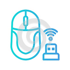 Mouse icon in gradient style about internet of things for any projects