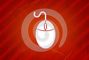 Mouse icon isolated on abstract red gradient magnificence background