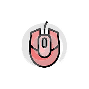 Mouse icon. Simple color with outline vector elements of video game icons for ui and ux, website or mobile application