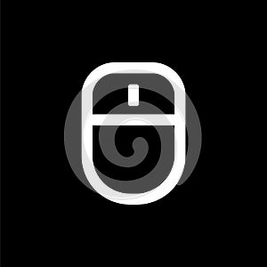 Mouse icon for simple flat style ui design