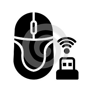 Mouse icon in solid style about internet of things for any projects