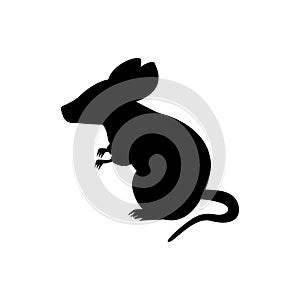 Mouse icon vector. Rat illustration sign. Jerboa symbol or logo.