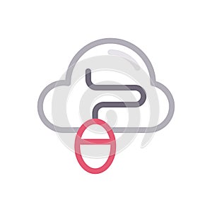 Mouse vector color line icon