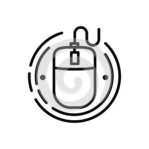 Mouse Interface Icon Black And White Illustration