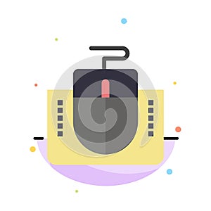 Mouse, Interface, Mouse Interface, Computer Abstract Flat Color Icon Template