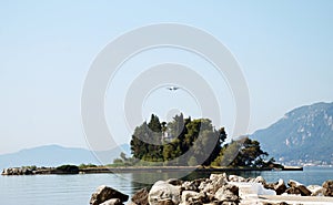 Mouse Island on the Island of Corfu in Greece