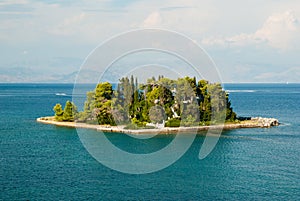 Mouse Island and the Vlacherna Monastery on the Kanoni peninsula