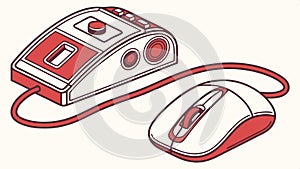 Mouse and keyboard, computer peripherals and input devices vector design Generative AI photo