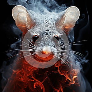 Mouse king, fantastic creature, mouse in ancient royal clothes, unusual animal