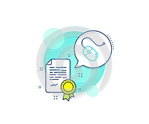 Mouse line icon. Computer component device sign. Vector