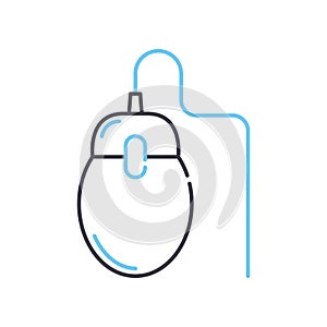 mouse line icon, outline symbol, vector illustration, concept sign