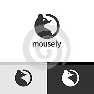 Mouse Logo Design. Simple and Modern. Vector illustration