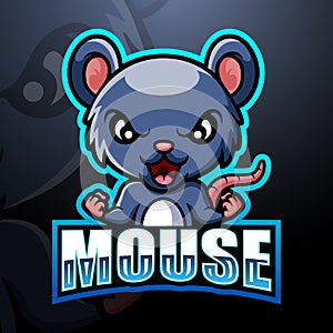 Mouse mascot esport logo design