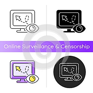 Mouse movement tracking icon