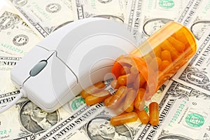 Mouse with a pills and money