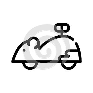 Mouse playing toy for cat line icon vector illustration