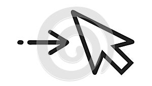 Mouse Pointer Arrow, Click, Select and Digital Navigation Icon, vector design Generative AI
