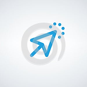 Mouse Pointer Arrow Icon. Click icon. Stock vector illustration isolated on white background.