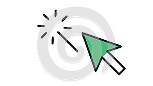 Mouse Pointer Click Action Vector Icon, vector design Generative AI