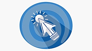 Mouse pointer clicking, digital interaction icon, vector design Generative AI