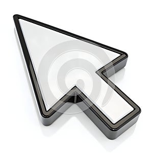 Mouse Pointer Icon 3D Rendering Vector Illustration