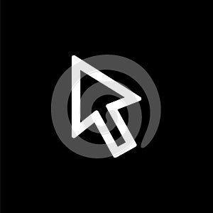 Mouse pointer icon for simple flat style ui design