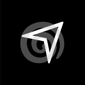 Mouse pointer icon for simple flat style ui design