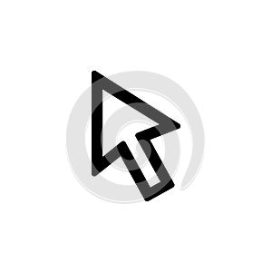 Mouse pointer icon for simple flat style ui design