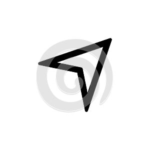 Mouse pointer icon for simple flat style ui design