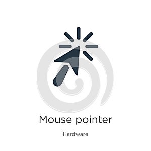 Mouse pointer icon vector. Trendy flat mouse pointer icon from hardware collection isolated on white background. Vector