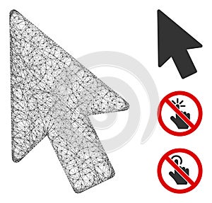 Mouse Pointer Polygonal Web Vector Mesh Illustration