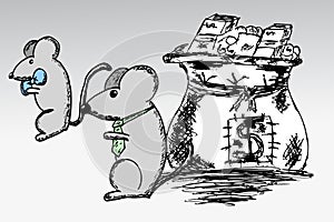 Mouse and Sack of Dollar