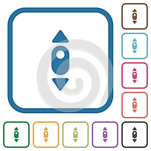 Mouse scroll up simple icons