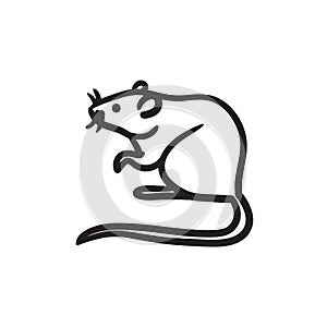 Mouse sketch icon.
