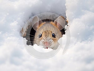 Mouse snow winter