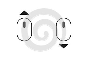 Mouse swipe up and down modern isolated icon. Outline vector symbol